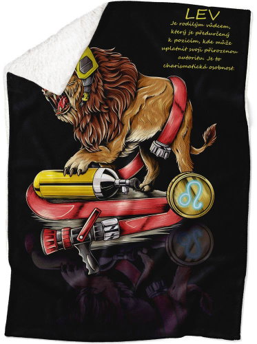 IMPAR Lambskin blanket Fireman's sign Lion - Blanket - Main image
