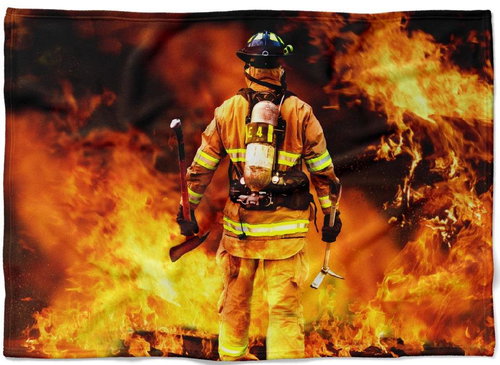 IMPAR Fleece blanket Fireman - 150 × 120 cm - Blanket - Main image