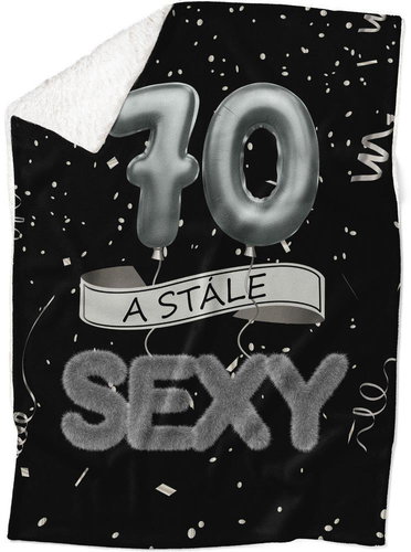 IMPAR Lambskin blanket Still sexy - Black - 70 years - Blanket - Main image
