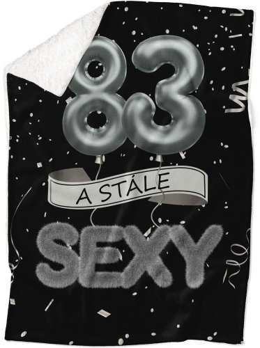 IMPAR Beránková deka Stále sexy – Černá  - 83 let - Deka - Hlavní obrázek