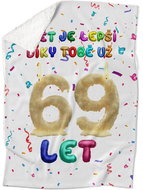 IMPAR Lambskin blanket The world is better thanks to you - 69 years old - Blanket