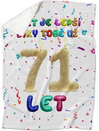 IMPAR Lambskin blanket The world is better thanks to you - 71 years old - Blanket