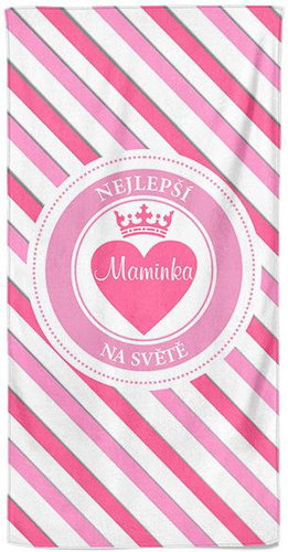 IMPAR Osuška Nejlepší maminka – pruhovaná - Bath Towel - Main image