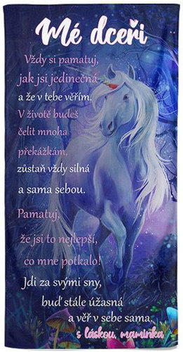 IMPAR Osuška Mé dceři – jednorožec - Bath Towel - Main image