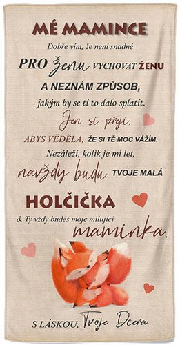 IMPAR Osuška Mé mamince – lišky - Bath Towel - Main image