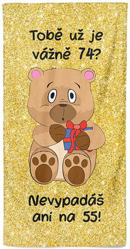 IMPAR Osuška Tobě už je tolik? 74 let - Bath Towel - Main image