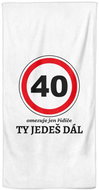 IMPAR Osuška Ty jedeš dál 40 - let - Bath Towel