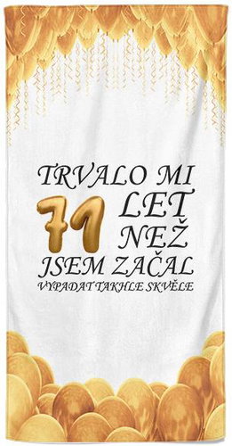 IMPAR Osuška Trvalo mi 71 let - Bath Towel - Main image