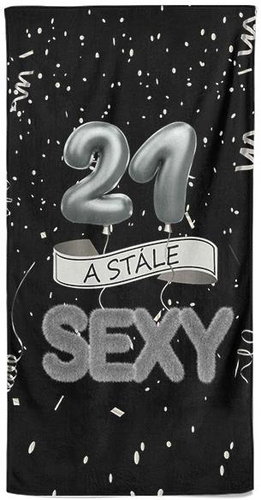 IMPAR Osuška Stále sexy – černá - 21 let - Bath Towel - Main image