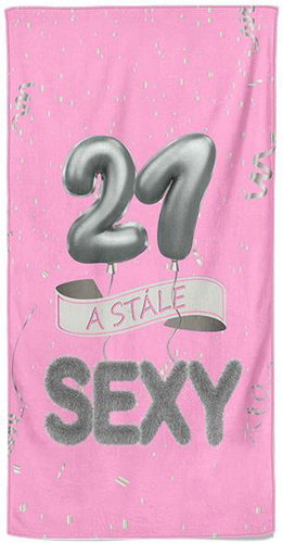 IMPAR Osuška Stále sexy – růžová - 21 let - Bath Towel - Main image