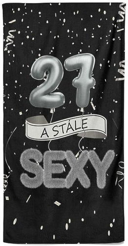 IMPAR Osuška Stále sexy – černá - 27 let - Bath Towel - Main image