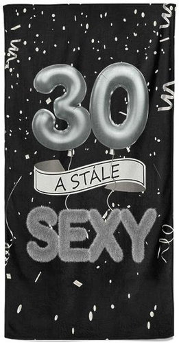 IMPAR Osuška Stále sexy – černá - 30 let - Bath Towel - Main image
