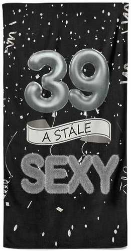 IMPAR Osuška Stále sexy – černá - 39 let - Bath Towel - Main image