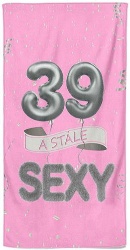 IMPAR Osuška Stále sexy – růžová - 39 let - Bath Towel - Main image