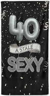 IMPAR Osuška Stále sexy – černá - 40 let - Bath Towel