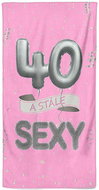 IMPAR Osuška Stále sexy – růžová - 40 let - Bath Towel