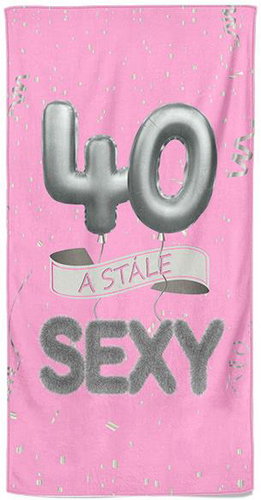 IMPAR Osuška Stále sexy – růžová - 40 let - Bath Towel - Main image