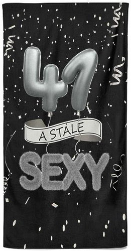 IMPAR Osuška Stále sexy – černá - 41 let - Bath Towel - Main image