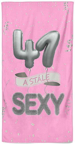 IMPAR Osuška Stále sexy – růžová - 41 let - Bath Towel - Main image