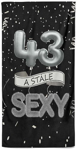 IMPAR Osuška Stále sexy – černá - 43 let - Bath Towel - Main image