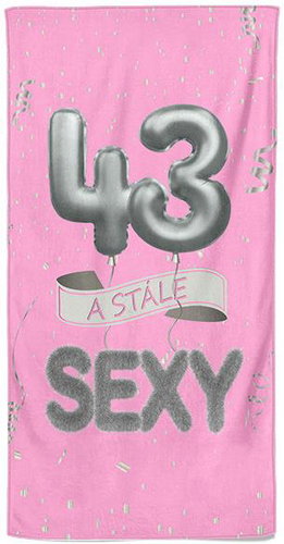 IMPAR Osuška Stále sexy – růžová - 43 let - Bath Towel - Main image