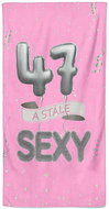 IMPAR Osuška Stále sexy – růžová - 47 let - Bath Towel