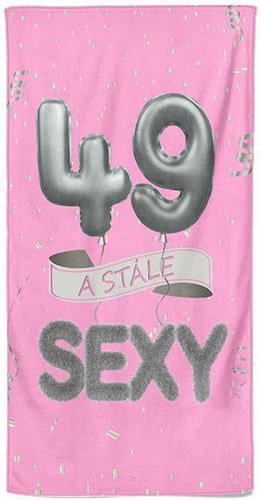 IMPAR Osuška Stále sexy – růžová - 49 let - Bath Towel - Main image