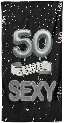 IMPAR Osuška Stále sexy – černá - 50 let - Bath Towel - Main image