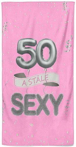IMPAR Osuška Stále sexy – růžová - 50 let - Bath Towel - Main image