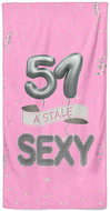 IMPAR Osuška Stále sexy – růžová - 51 let - Bath Towel