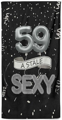 IMPAR Osuška Stále sexy – černá - 59 let - Bath Towel - Main image