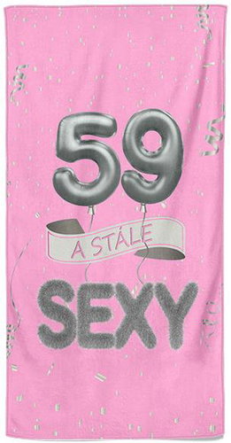 IMPAR Osuška Stále sexy – růžová - 59 let - Bath Towel - Main image