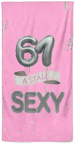IMPAR Osuška Stále sexy – růžová - 61 let - Bath Towel - Main image
