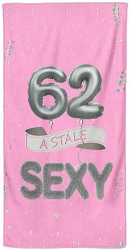 IMPAR Osuška Stále sexy – růžová - 62 let - Bath Towel - Main image