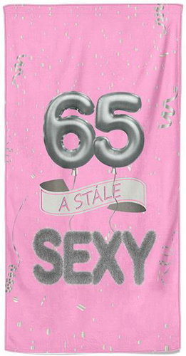 IMPAR Osuška Stále sexy – růžová - 65 let - Bath Towel - Main image