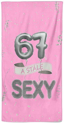 IMPAR Osuška Stále sexy – růžová - 67 let - Bath Towel - Main image