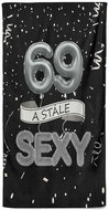 IMPAR Osuška Stále sexy – černá - 69 let - Bath Towel