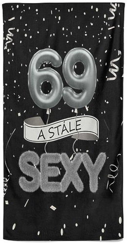 IMPAR Osuška Stále sexy – černá - 69 let - Bath Towel - Main image
