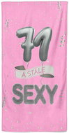 IMPAR Osuška Stále sexy – růžová - 71 let - Bath Towel