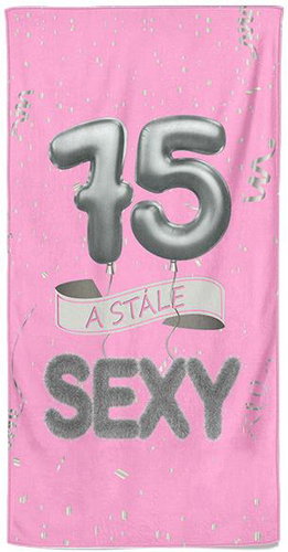 IMPAR Osuška Stále sexy – růžová - 75 let - Bath Towel - Main image