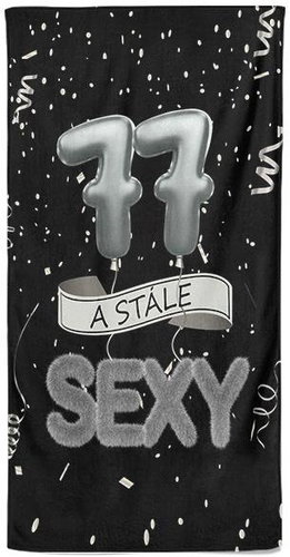 IMPAR Osuška Stále sexy – černá - 77 let - Bath Towel - Main image