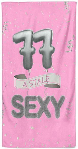 IMPAR Osuška Stále sexy – růžová - 77 let - Bath Towel - Main image