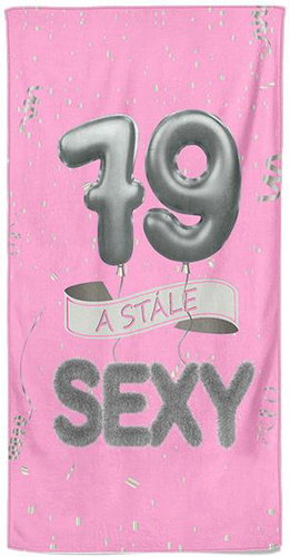 IMPAR Osuška Stále sexy – růžová - 79 let - Bath Towel - Main image