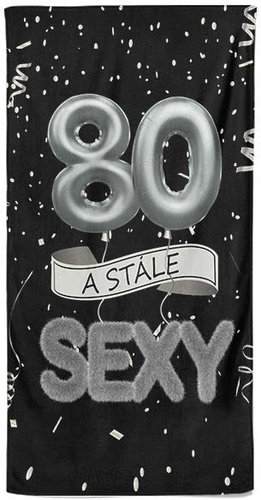 IMPAR Osuška Stále sexy – černá - 80 let - Bath Towel - Main image