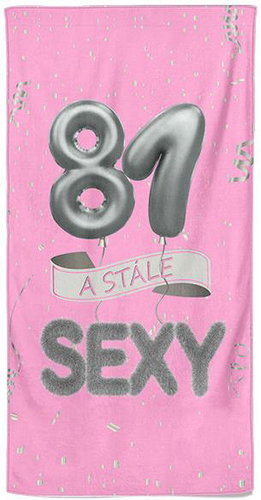 IMPAR Osuška Stále sexy – růžová - 81 let - Bath Towel - Main image