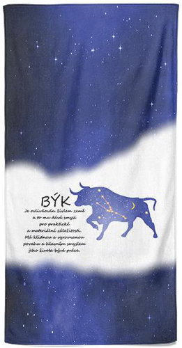 IMPAR Osuška Býk (21.4. - 21.5.) - modrá - Bath Towel - Main image