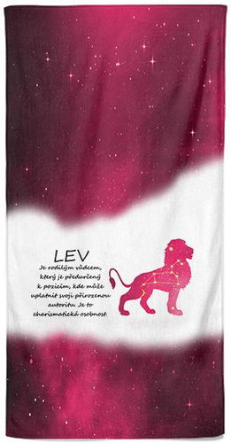 IMPAR Osuška Lev (23.7. - 22.8.) - červená - Bath Towel - Main image
