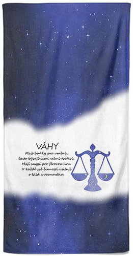 IMPAR Osuška Váhy (23.9. - 22.10.) - modrá - Bath Towel - Main image