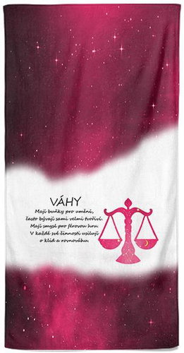 IMPAR Osuška Váhy (23.9. - 22.10.) - červená - Bath Towel - Main image