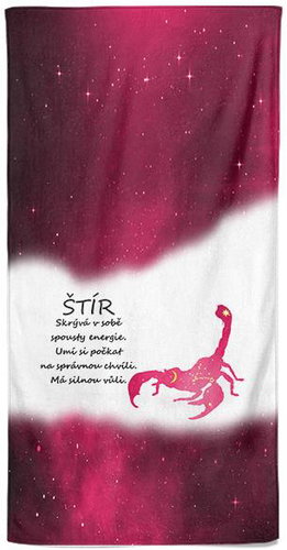 IMPAR Osuška Štír (23.10. - 22.11.) - červená - Bath Towel - Main image